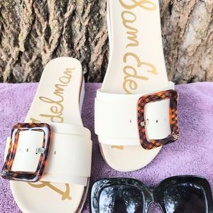 SAM EDELMAN ARIANE NWOB SZ 9 IVORY SLIDES